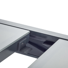 Conjunto de Mesa com 8 Cadeiras aluminío Lyra Extensível Cinza Naterial