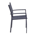 Conjunto de Mesa com 8 Cadeiras aluminío Lyra Extensível Cinza Naterial