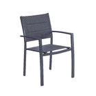 Conjunto de Mesa com 8 Cadeiras aluminío Lyra Extensível Cinza Naterial