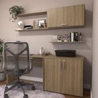 Conjunto De Mesa Com Armário De Escritório, Armário Aéreo E 3