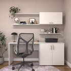 Conjunto De Mesa Com Armário De Escritório, Armário Aéreo E 3