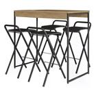 Conjunto De Mesa Com Banquetas Dakar Industrial Crome Kappesb