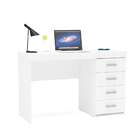 Conjunto De Mesa Com Estante De Escritório Paraná Branco