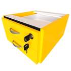 Conjunto De Mesa Com Gaveteiro De Escritório Arvo Amarelo