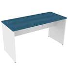 Conjunto De Mesa Com Gaveteiro De Escritório Arvo Branco E Az