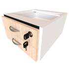 Conjunto De Mesa Com Gaveteiro De Escritório Arvo Branco E Ge