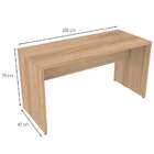 Conjunto De Mesa Com Gaveteiro De Escritório Arvo Carvalho Mel