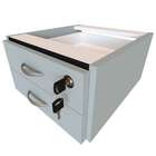 Conjunto De Mesa Com Gaveteiro De Escritório Arvo Cinza Crist