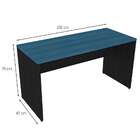 Conjunto De Mesa Com Gaveteiro De Escritório Arvo Preto E Azul