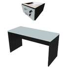 Conjunto De Mesa Com Gaveteiro De Escritório Arvo Preto E Cin