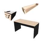 Conjunto De Mesa Com Gaveteiro E Prateleira De Escritório Hel