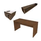 Conjunto De Mesa Com Gaveteiro E Prateleira De Escritório Hel