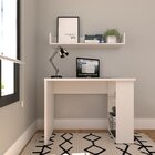 Conjunto De Mesa Com Prateleiras Para Escritório Ou Home Offi