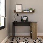 Conjunto De Mesa Com Prateleiras Para Escritório Ou Home Offi