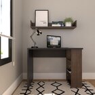 Conjunto De Mesa Com Prateleiras Para Escritório Ou Home Offi