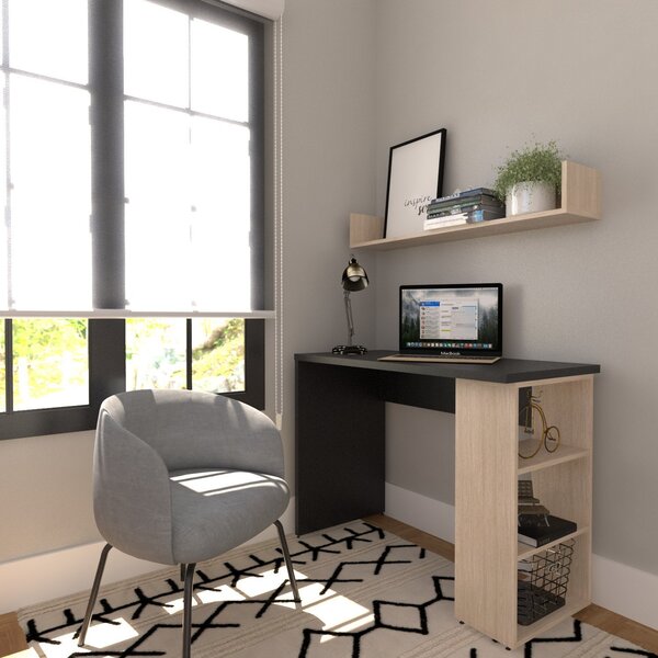 Conjunto De Mesa Com Prateleiras Para Escritório Ou Home Offi