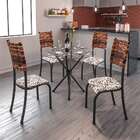 Conjunto De Mesa Com Tampo De Vidro E 4 Cadeiras Istambul I P