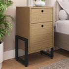 Conjunto De Mesa De Cabeceira Pilot 2 Gaveta Avela Preto