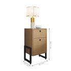 Conjunto De Mesa De Cabeceira Pilot 2 Gaveta Avela Preto