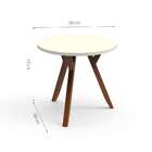 Conjunto De Mesa De Centro Com Mesa Lateral Ipiranga Off Whit