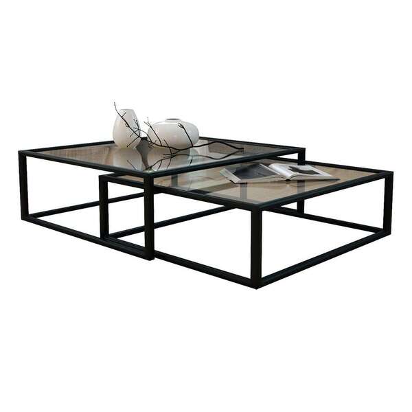 Conjunto De Mesa De Centro Duo Catarina Preta