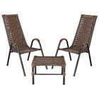 Conjunto De Mesa De Centro E 2 Cadeiras Canadá Para Área Exte