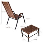 Conjunto De Mesa De Centro E 2 Cadeiras Canadá Para Área Exte