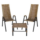 Conjunto De Mesa De Centro E 2 Cadeiras Canadá Para Área Exte