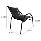 Conjunto De Mesa De Centro E 2 Cadeiras Ônix Para Área Externa