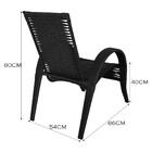 Conjunto De Mesa De Centro E 2 Cadeiras Vitória Para Área Ext