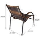 Conjunto De Mesa De Centro E 4 Cadeiras Ônix Para Área Externa