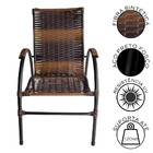 Conjunto De Mesa De Centro E 4 Cadeiras Ônix Para Área Externa