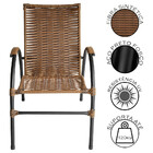 Conjunto De Mesa De Centro E 4 Cadeiras Ônix Para Área Externa