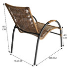 Conjunto De Mesa De Centro E 4 Cadeiras Ônix Para Área Externa