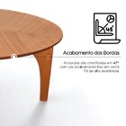 Conjunto De Mesa De Centro Laminada Folha Orgânica  Madeira M