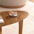 Conjunto De Mesa De Centro Laminada Folha Orgânica  Madeira M