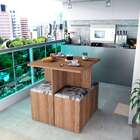 Conjunto De Mesa De Cozinha Com 4 Lugares Ayla Castanho E Dam