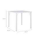 Conjunto De Mesa De Cozinha Com 4 Lugares Luca Branco E Color