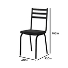 Conjunto De Mesa De Cozinha Com 4 Lugares Malva Ii Preto