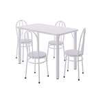 Conjunto De Mesa De Cozinha Com 4 Lugares Roma Branco