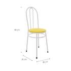 Conjunto De Mesa De Cozinha Com 4 Lugares Roma Branco E Amare