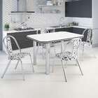 Conjunto De Mesa De Cozinha Com 4 Lugares Setúbal Corino Bran