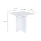 Conjunto De Mesa De Cozinha Com 4 Lugares Verona Ii Branco E