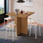 Conjunto De Mesa De Cozinha Com 4 Lugares Verona Madeira E Be