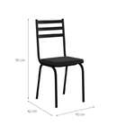 Conjunto De Mesa De Cozinha Com 6 Lugares Moreia Preto