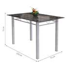 Conjunto De Mesa De Cozinha Com Tampo De Vidro E 4 Cadeiras I