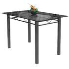 Conjunto De Mesa De Cozinha Com Tampo De Vidro E 4 Cadeiras I