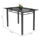 Conjunto De Mesa De Cozinha Com Tampo De Vidro E 4 Cadeiras I