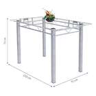 Conjunto De Mesa De Cozinha Com Tampo De Vidro E 4 Cadeiras I