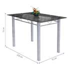 Conjunto De Mesa De Cozinha Com Tampo De Vidro E 4 Cadeiras I